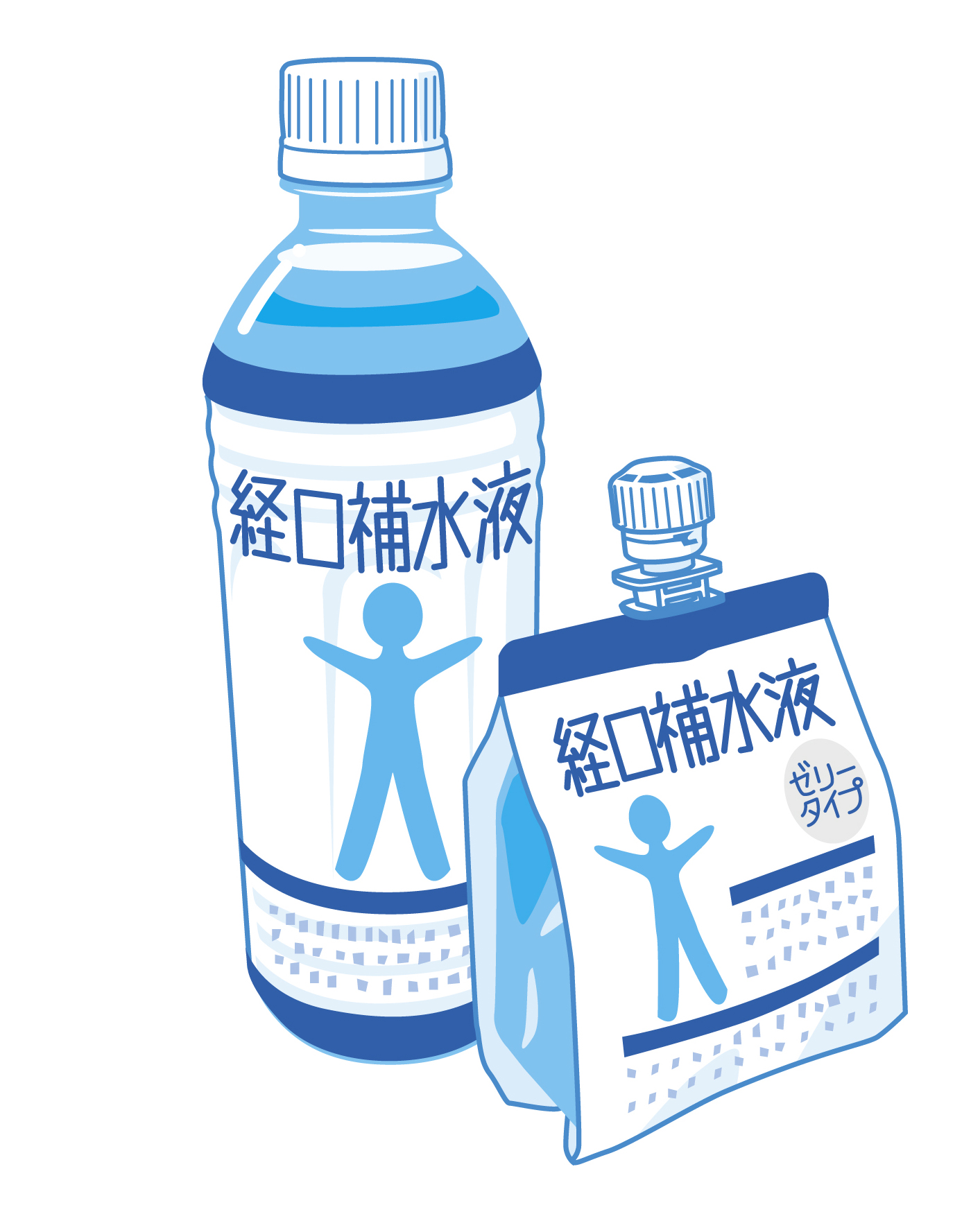 経口補水液やスポーツドリンクなどで水分やミネラルをこまめに補給します